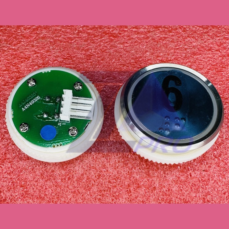 Кнопочный модуль 6 синяя подсветка с шрифтом Брайля  A4N49326 Thyssen